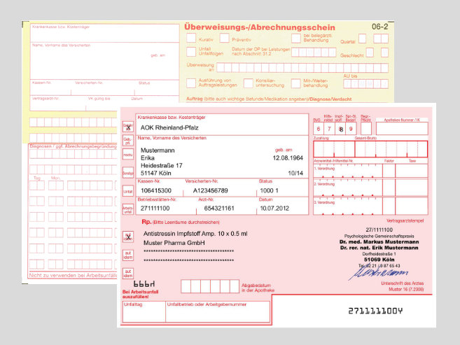 Rezept & Ueberweisung Formular